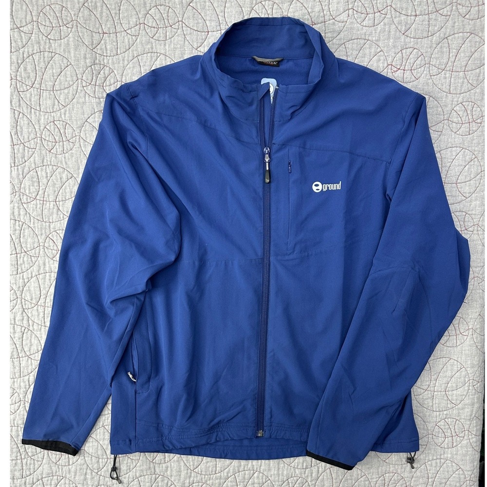 Ground Pertex Equilibrium Stretch Lightweight Jacket‎ Blue Full Zip / Mens Large
